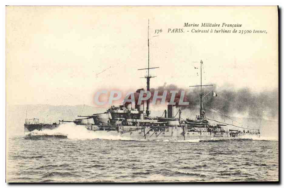 Cuirassé PARIS — Marine Militaire Française — n°576