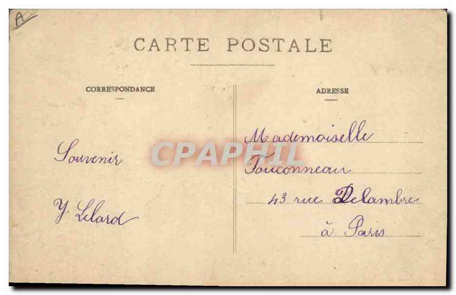 CPA Folklore Prefailles Coiffe du pays  — Verso