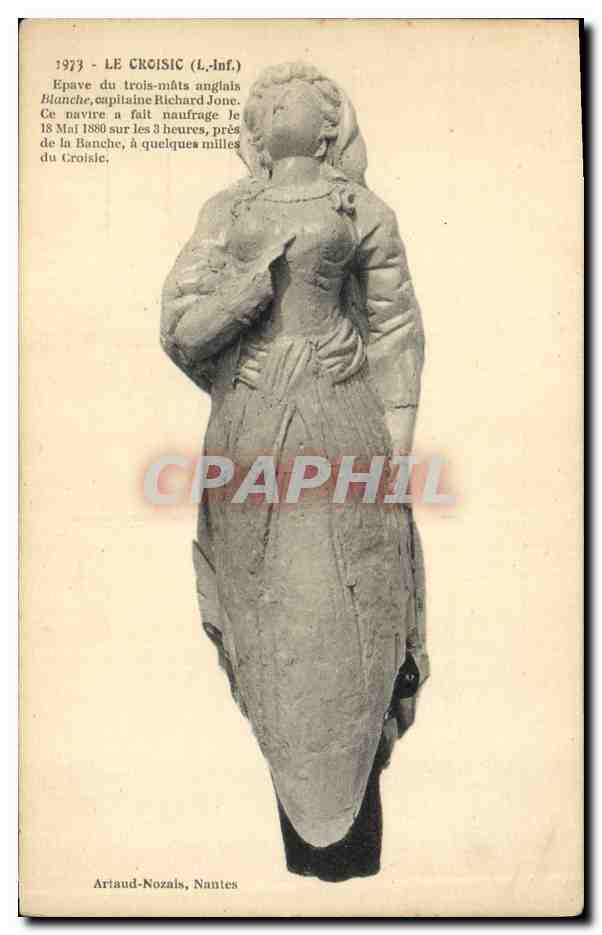 CPA Folklore Le Croisic Epave du trois mats anglais Blanche capitaine Richard Jone Nateau 