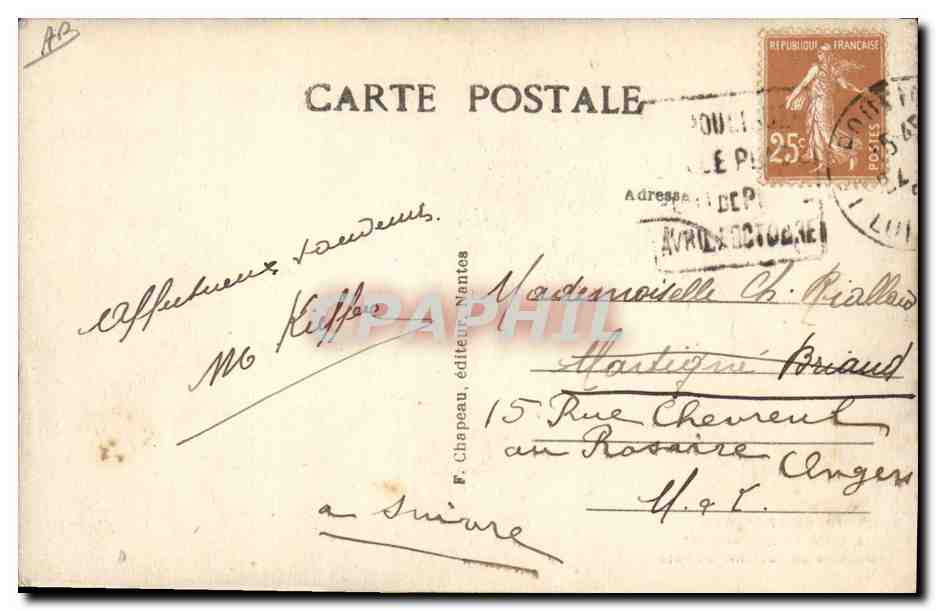 CPA Folklore Guerande Paludiers en costume de fete  — Verso