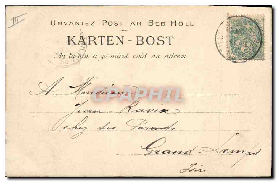 CPA Folklore Jeune Breton Enfant  — Verso