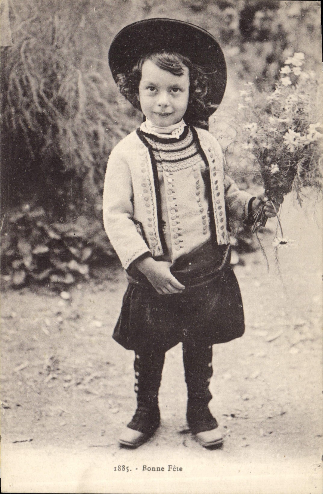 CPA Folklore Bonne fete Enfant 