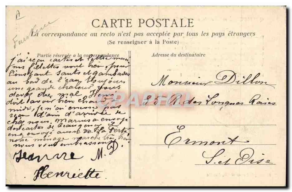 CPA Folklore Quimperle et ses environs Coiffe de travail Pendant la peche  — Verso