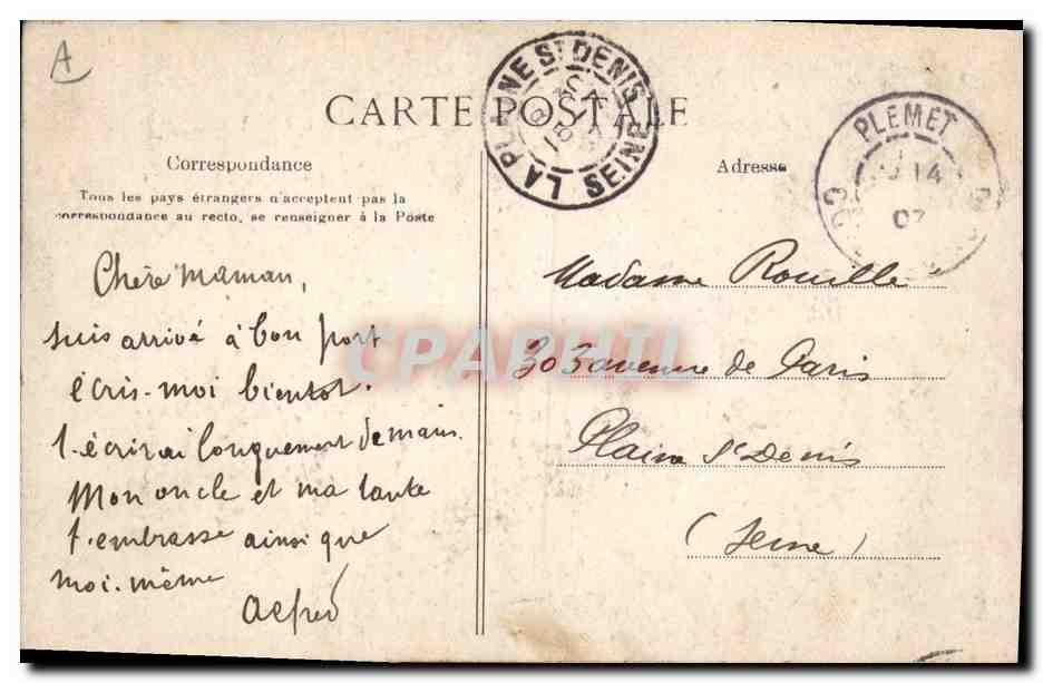 CPA Folklore Tempete en Bretagne Ile des Glemens  — Verso