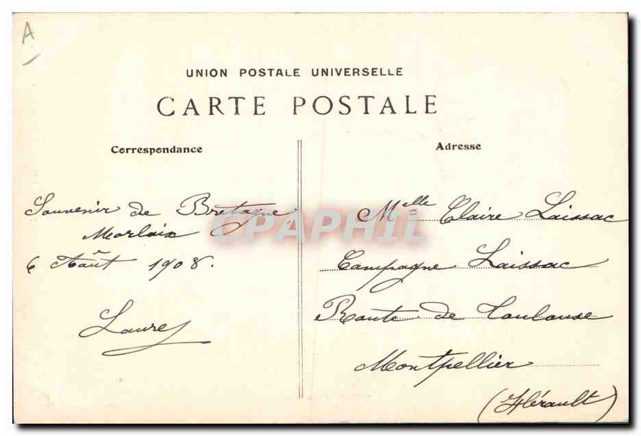 CPA Folklore Le costume que portait Anne de Bretagne — Verso