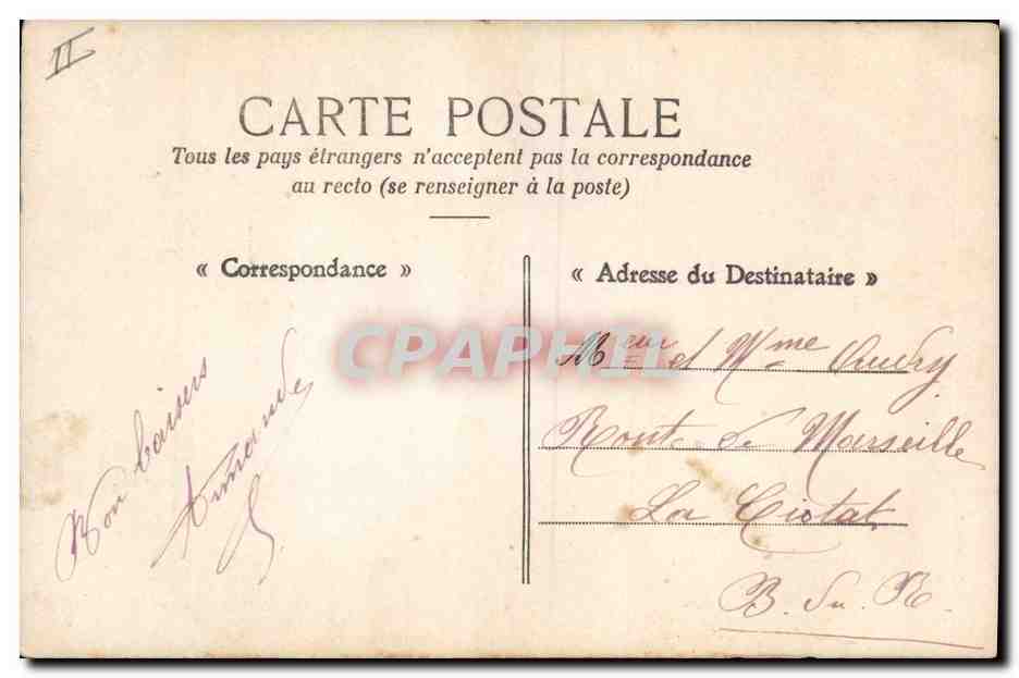 Jeune mariée — avec texte imprimé et floral — éditeur anonyme, n° 4002 — Back