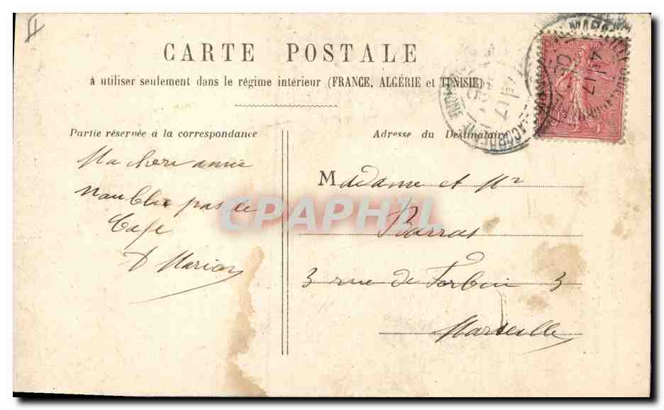 CPA Fantaisie Femme Mariage  — Rückseite