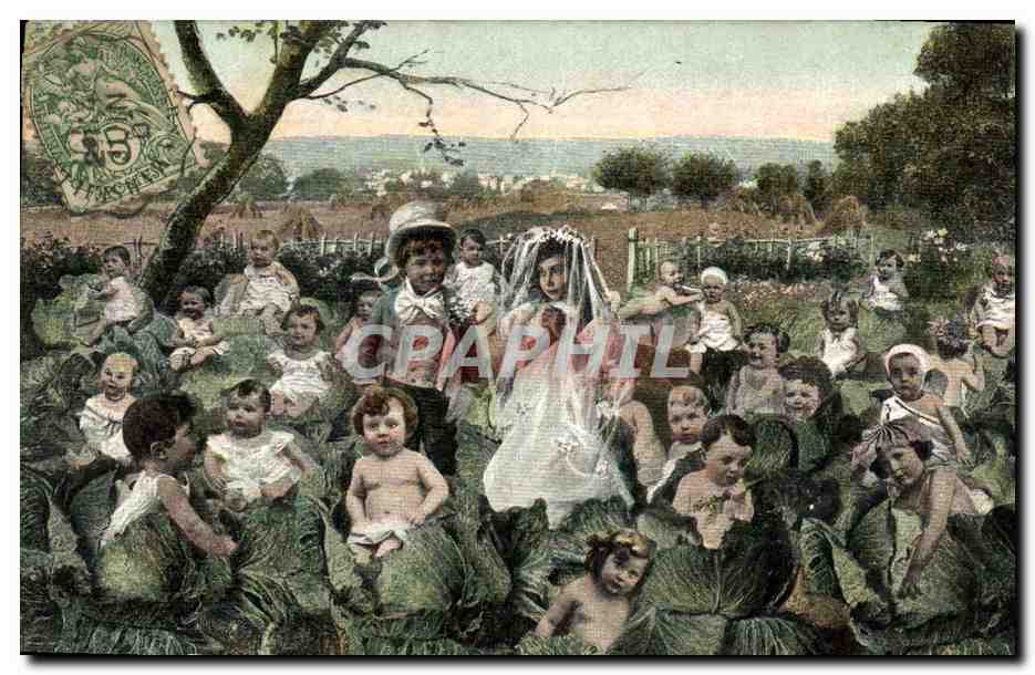 CPA Fantaisie Enfants Bebes Mariage 
