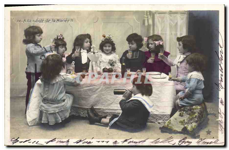 CPA Fantaisie Enfants Mariage 