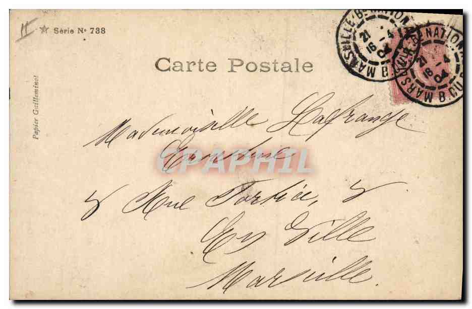 CPA Fantaisie Enfants Mariage  — Verso