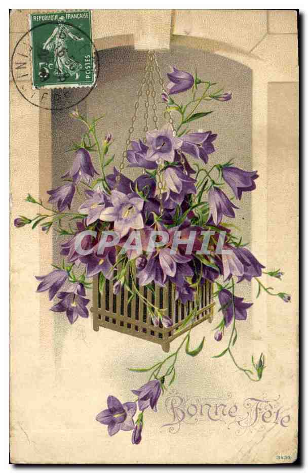 Bouquet de campanules — Bonne Fête — K.P. éditeurs, Paris, série 398