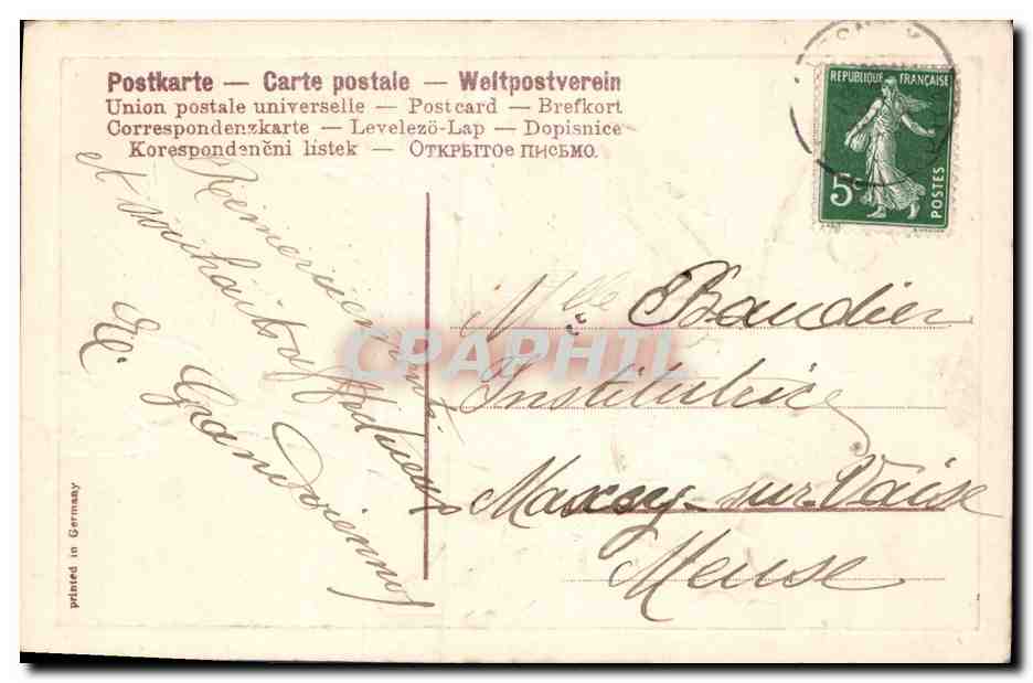 CPA Fantaisie Bonne annee  — Verso