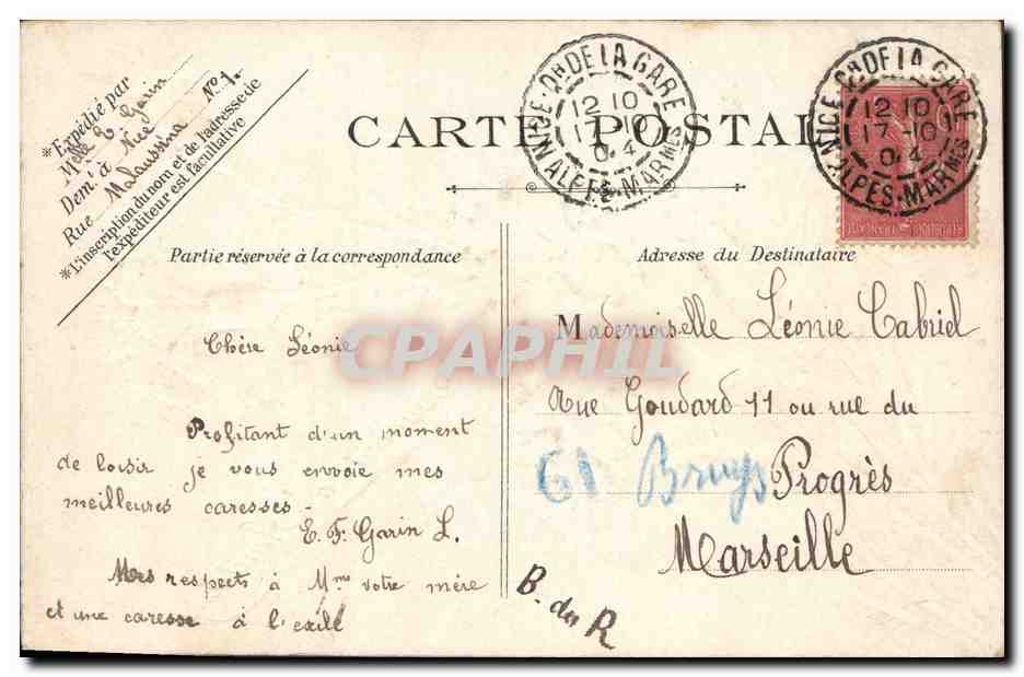 CPA Fantaisie Fleurs  — Rückseite