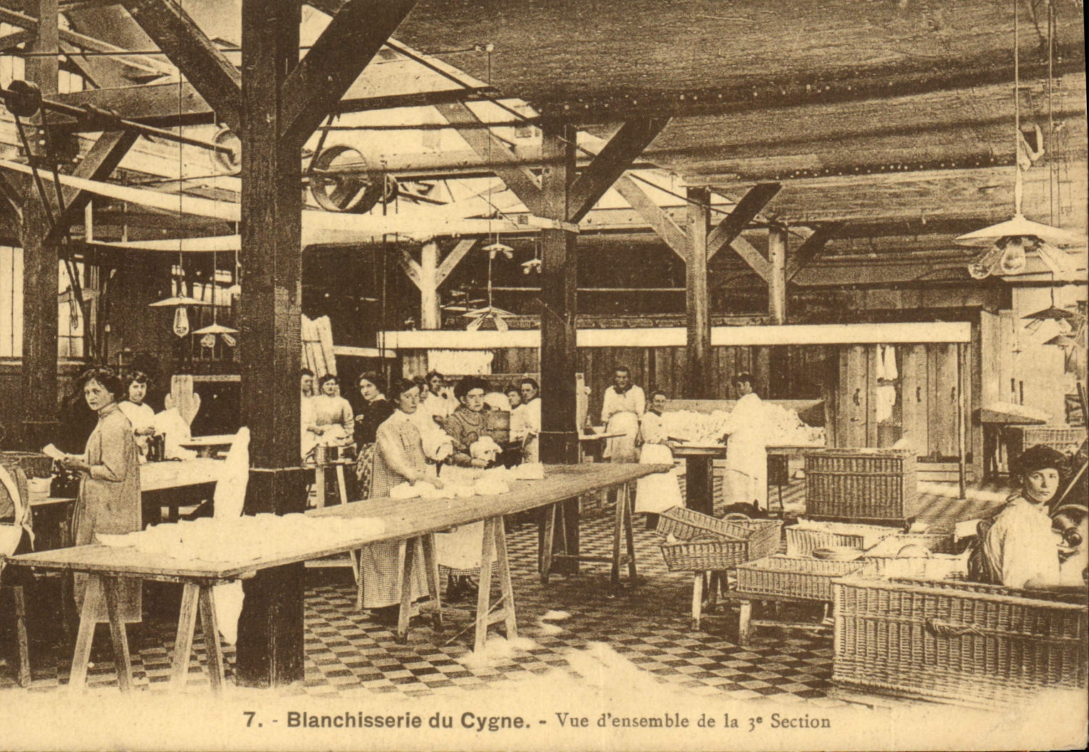 Blanchisserie du Cygne — Vue d'ensemble de la 3e Section — éditeur inconnu, n°7