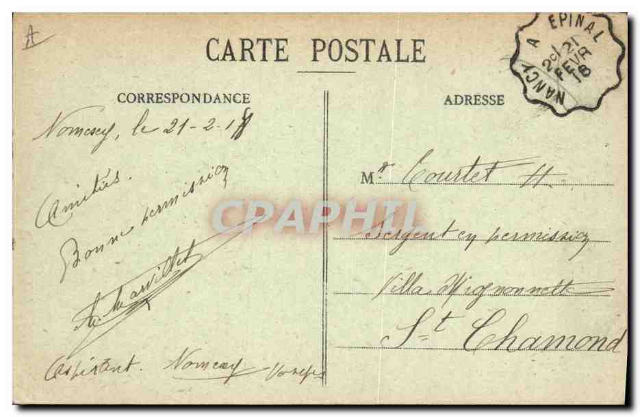 CPA Nomexy Filature et tissage de M Perrin  — Rückseite