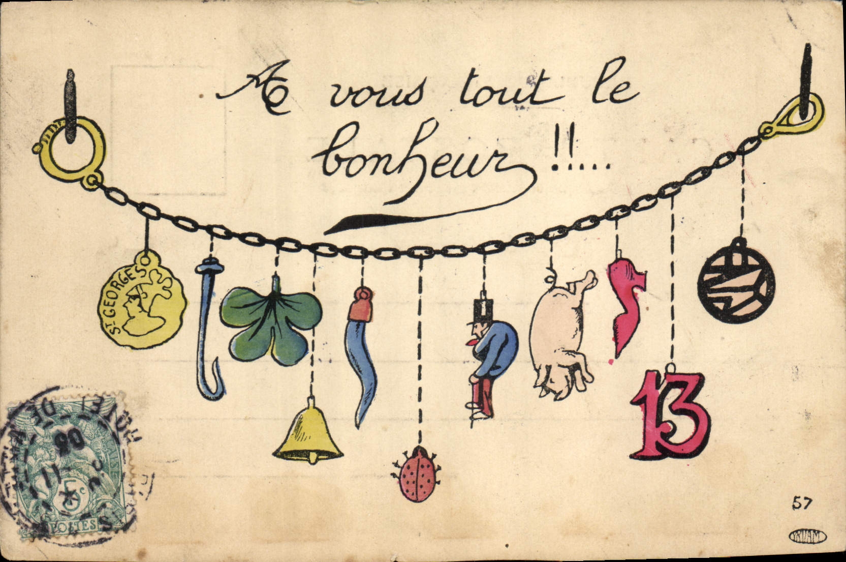 CPA Fantaisie Illustrateur Bonheur 