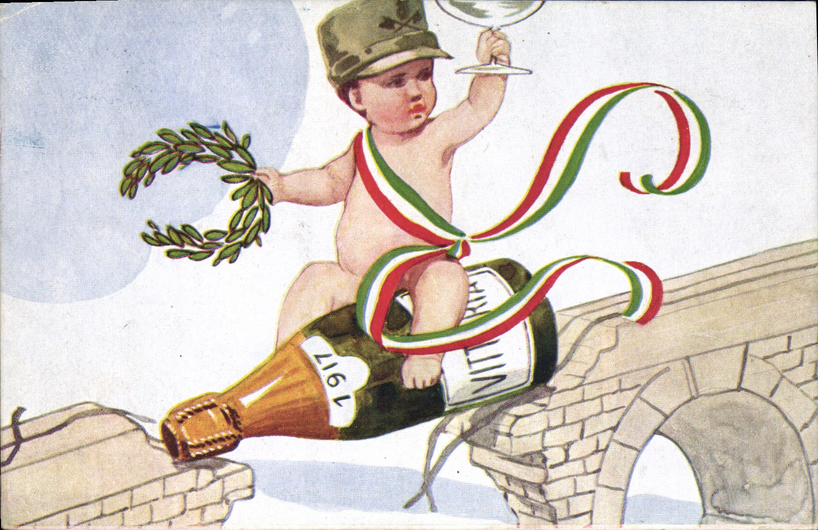 CPA Fantaisie Illustrateur Enfant Champagne 