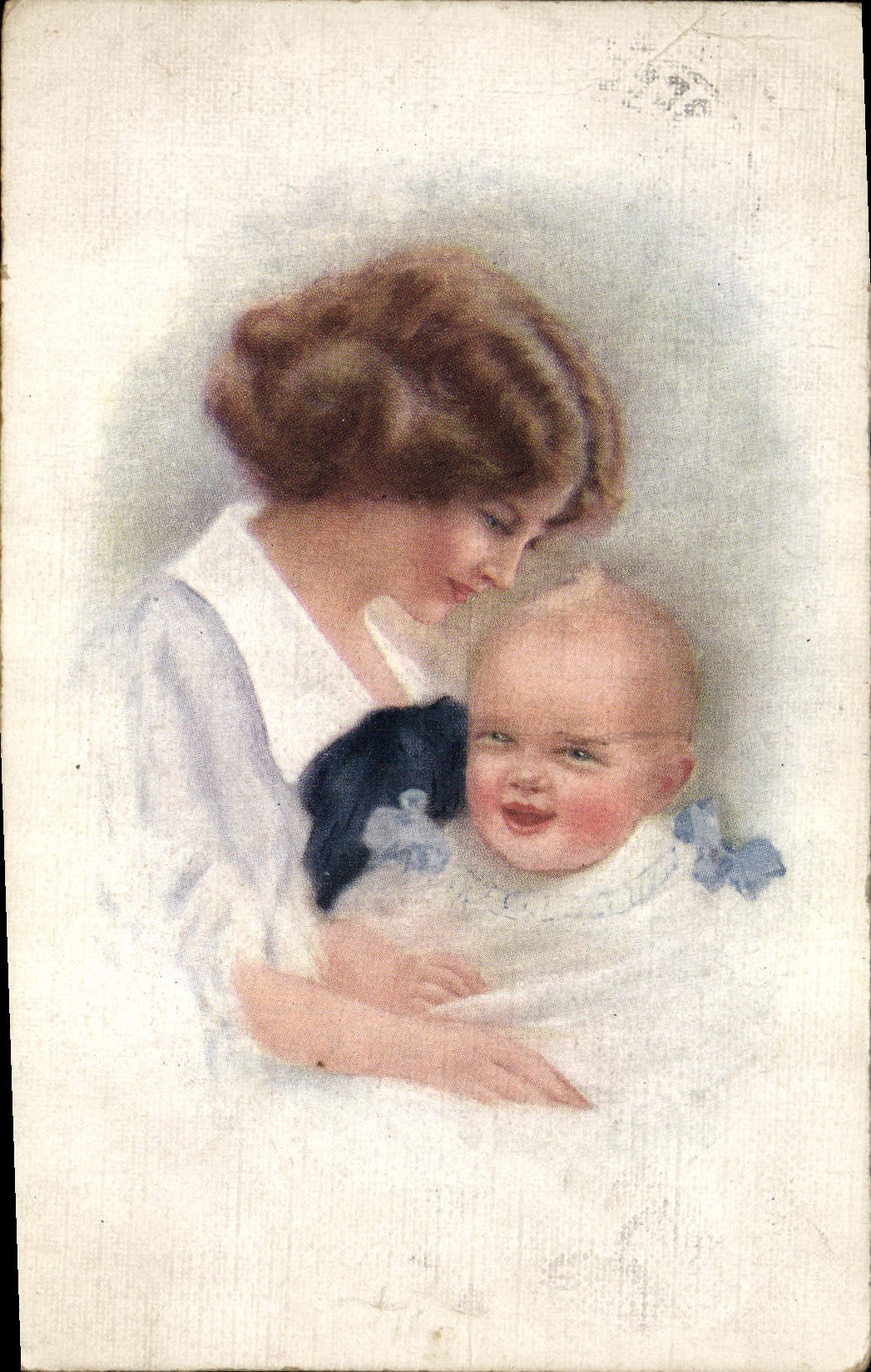 CPA Fantaisie Illustrateur Femme Enfant 