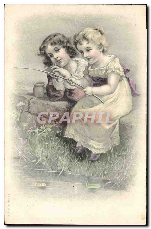 CPA Fantaisie Illustrateur Enfants Peche 