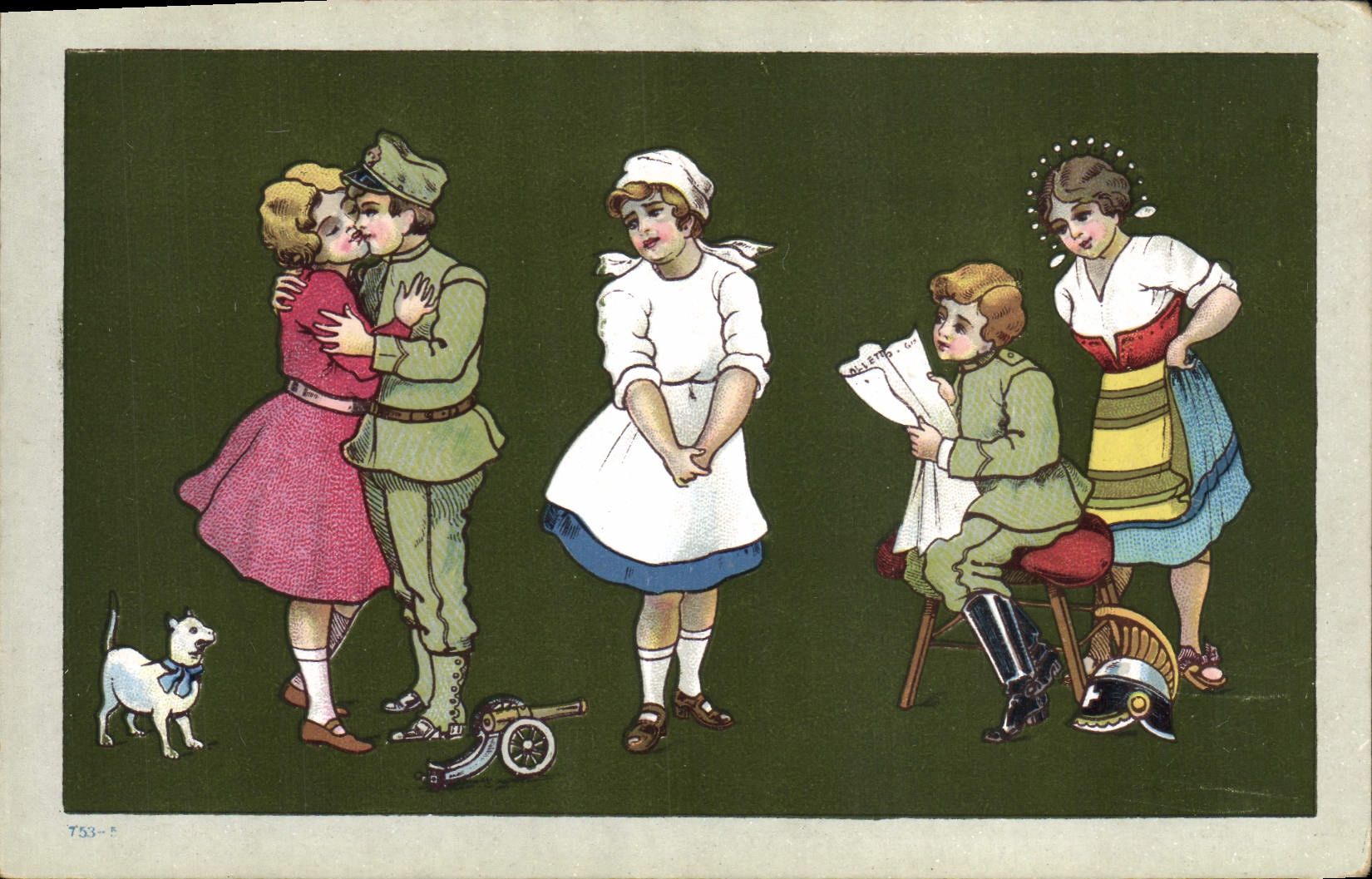 CPA Fantaisie Illustrateur Enfants Militaria 
