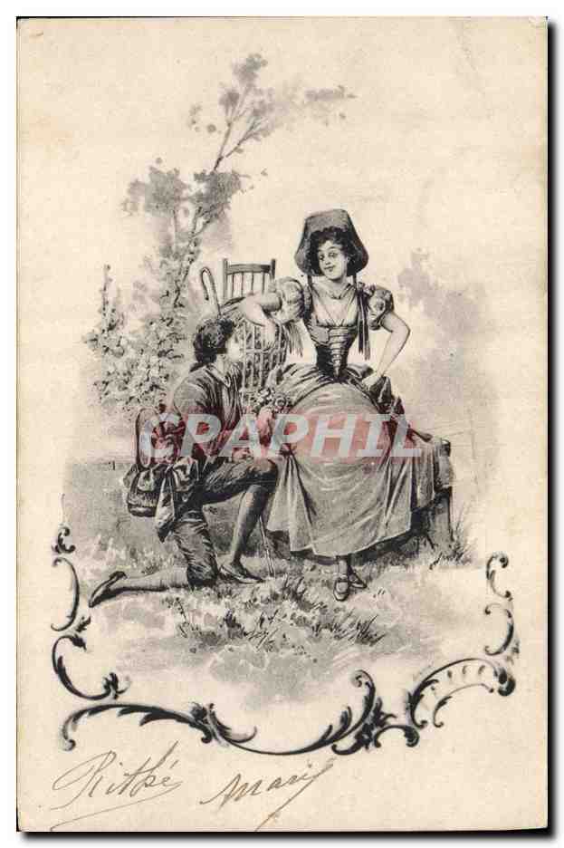 CPA Fantaisie Illustrateur Femme 