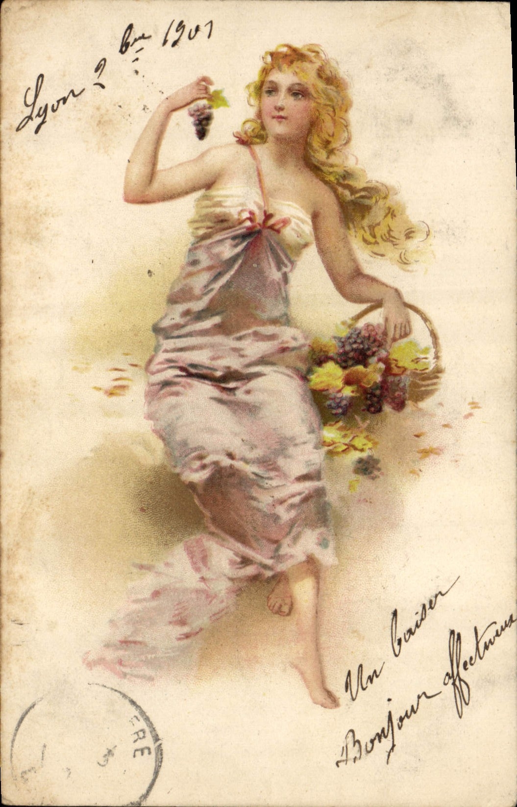 CPA Fantaisie Illustrateur Femme 