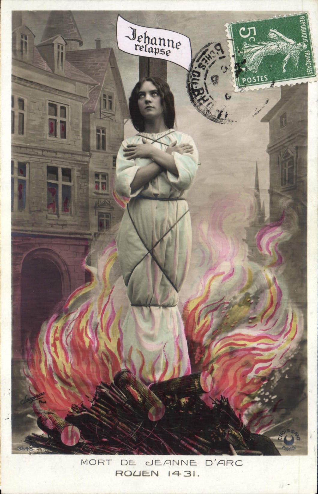 CPA Mort de Jeanne d'Arc Rouen 1431 