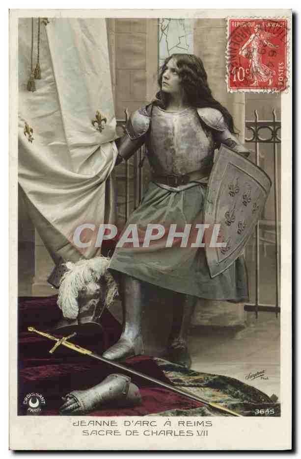 CPA Jeanne d'Arc a Reims Sacre de Charles VII 