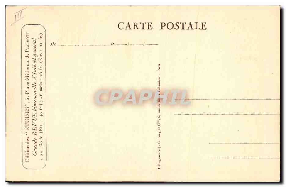 CPA Comte Charles de Montalembert Versailles — Verso