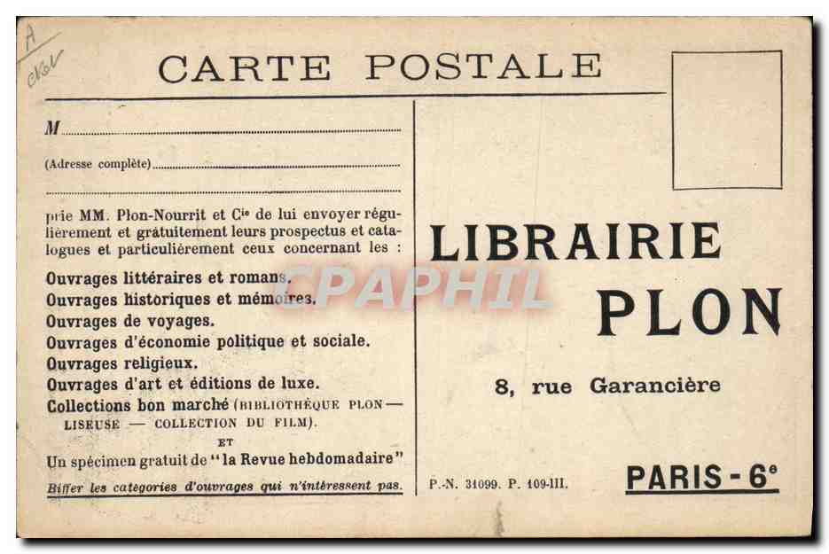 CPA Emile Henriot auteur de Aricie Brun Prix du Roman 1924 Academie Francaise — Verso