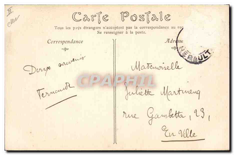 CPA Chateaubriand — Verso