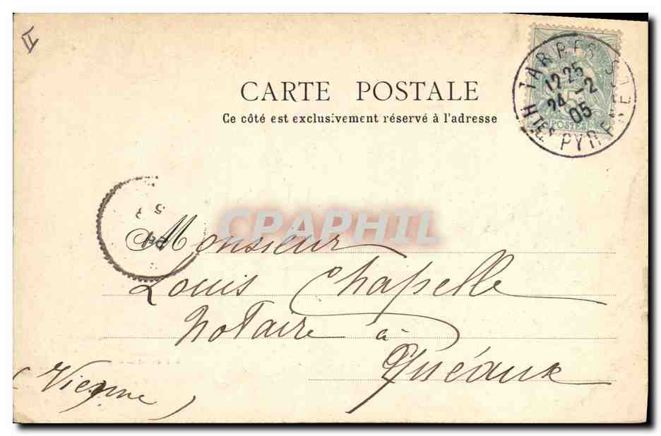 CPA Cheval Chevaux Hippisme Tarbes Le haras — Verso