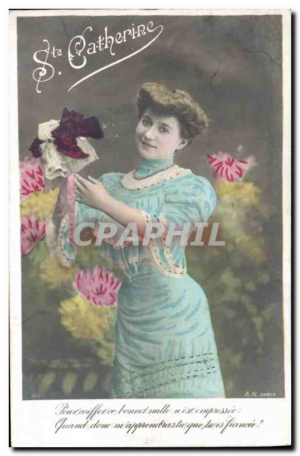 CPA Fantaisie Ste Catherine Bonnet 