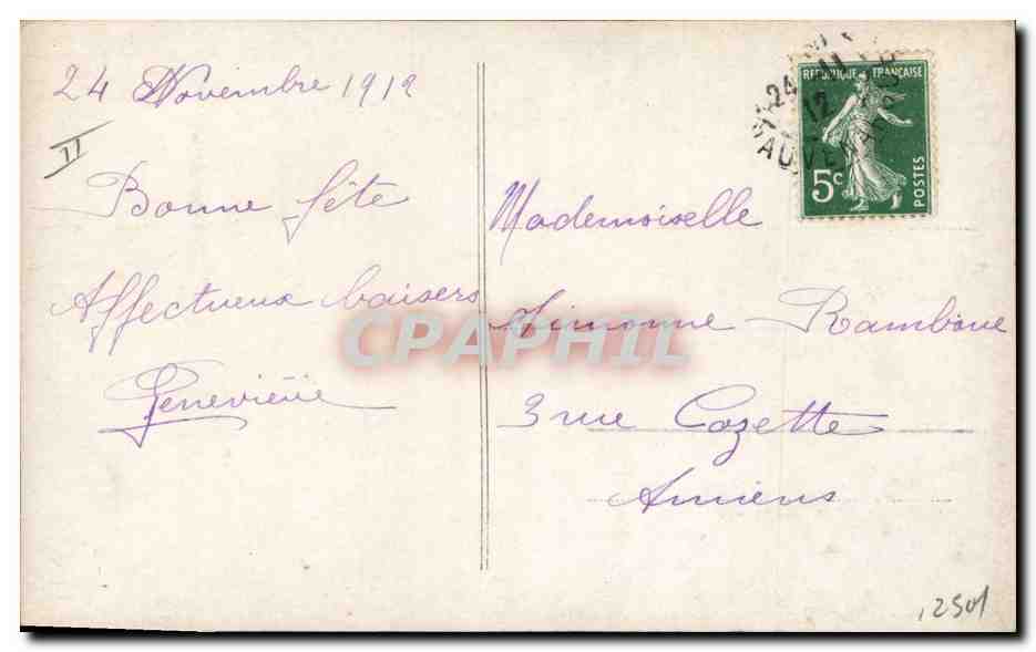 CPA Fantaisie Ste Catherine Bonnet  — Verso
