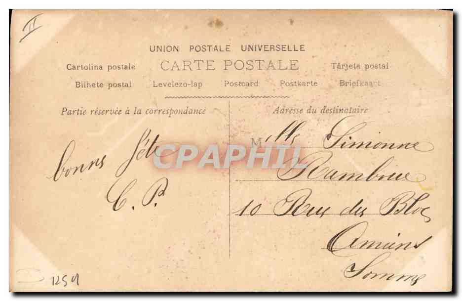 Sainte Catherine — carte postale religieuse — éditeur T.P. n° 1819 — Back