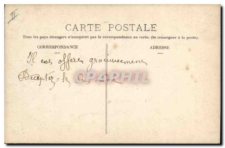Femme en chapeau — carte de souhait de mariage — G-BA n°610 — Back