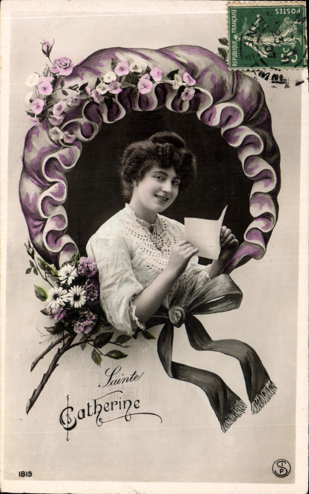 CPA Fantaisie Ste Catherine Femme Bonnet 