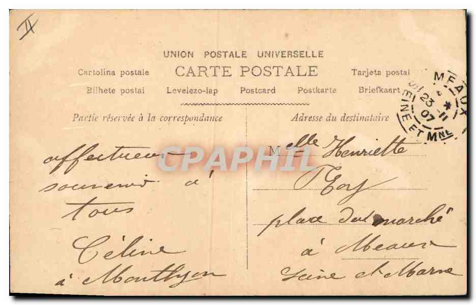 CPA Fantaisie Ste Catherine Femme Bonnet  — Back