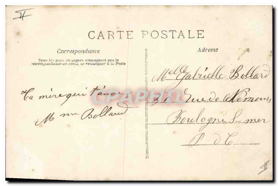 Sainte Catherine — Éditeur A.I.P. n° 503 — Verso