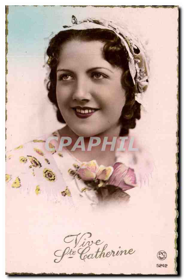 CPA Fantaisie Ste Catherine Femme 