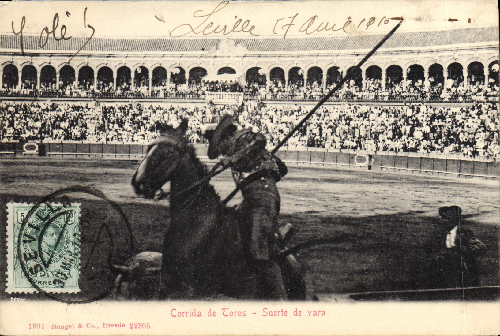 CPA Corrida Course de taureaux Corrida de toros Suerte de vara 