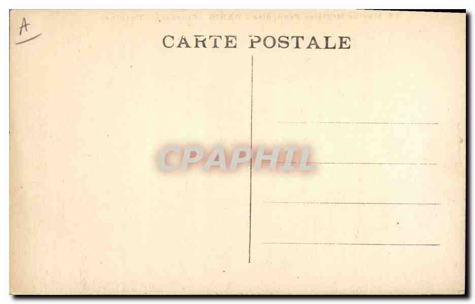 Bateau de guerre français — Marine Militaire Française - PARIS - Cuirassé à Turbines — éditeur Carte Postale — Verso