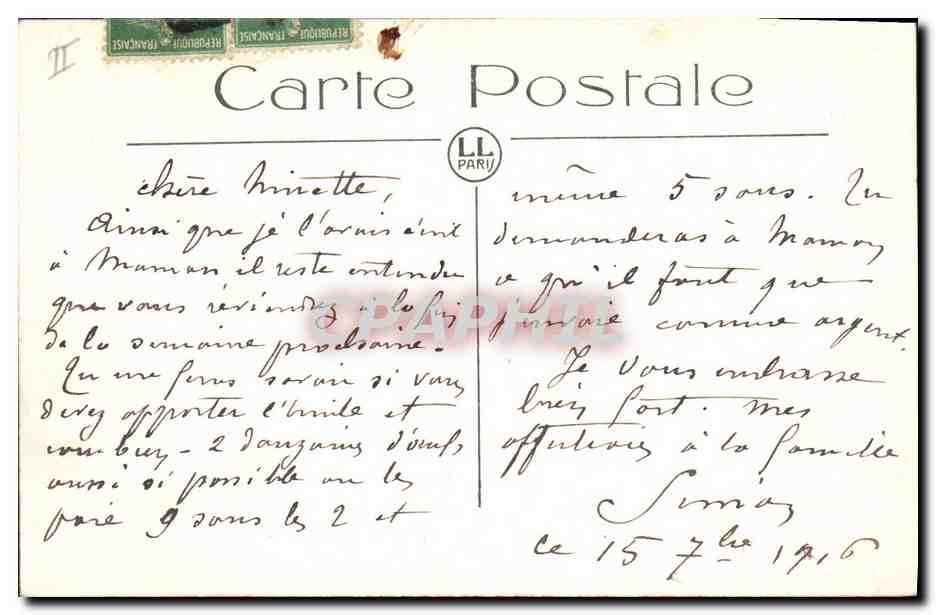 CPA Bateau de Guerre Le cuirasse Patrie par gros temps Dumont Duparc — Verso