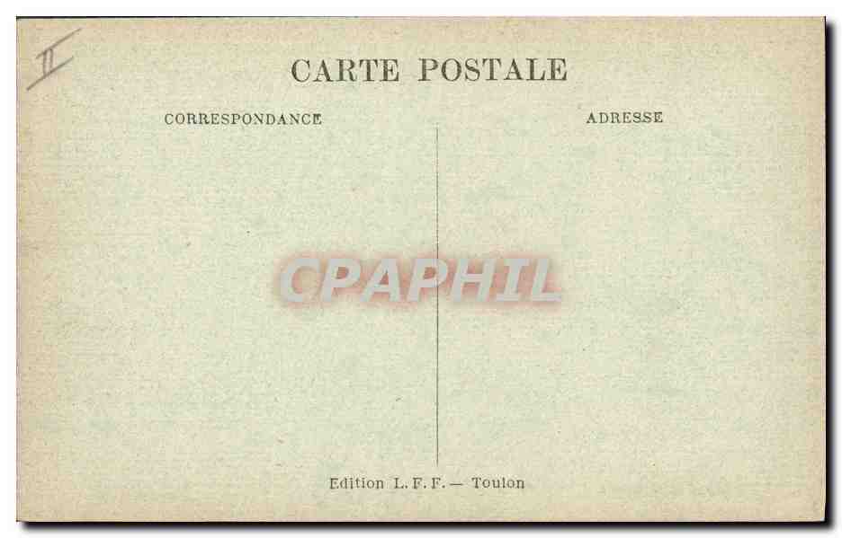 CPA Bateau de Guerre Provence — Verso