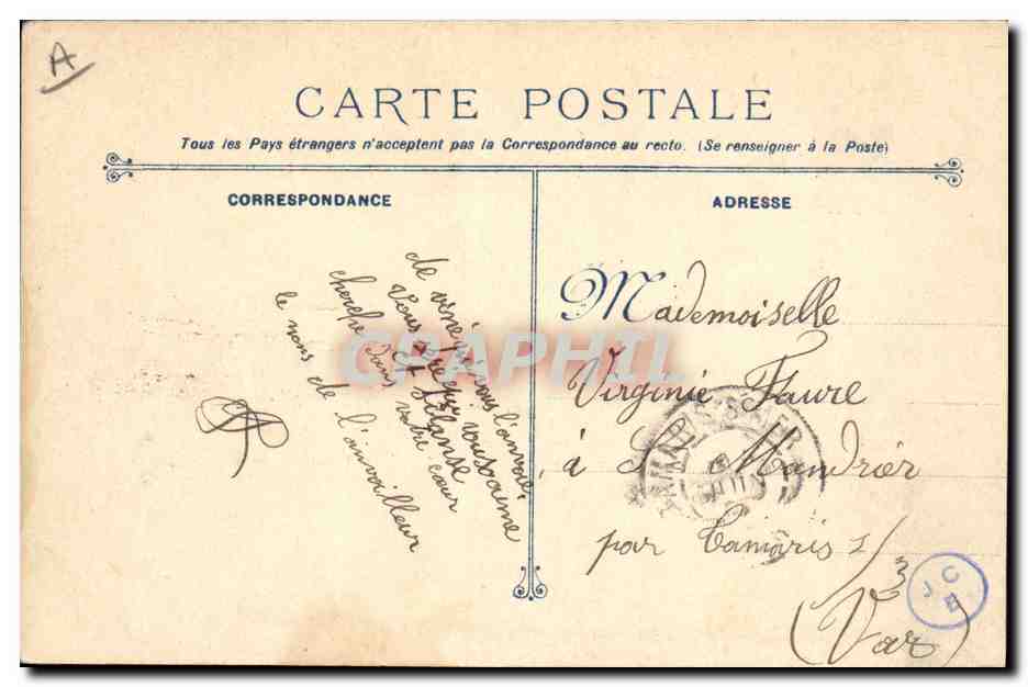Cuirassé Patrie — Marine Militaire Française — Marius BAR, phot. Toulon — Verso