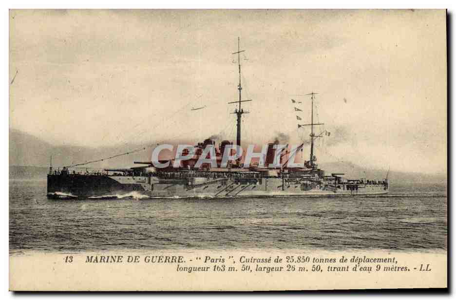 CPA Bateau de Guerre Paris Cuirasse