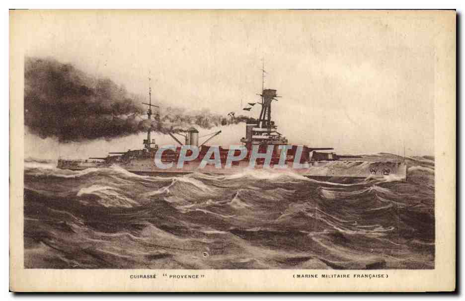 CPA Bateau de Guerre Cuirasse Provence