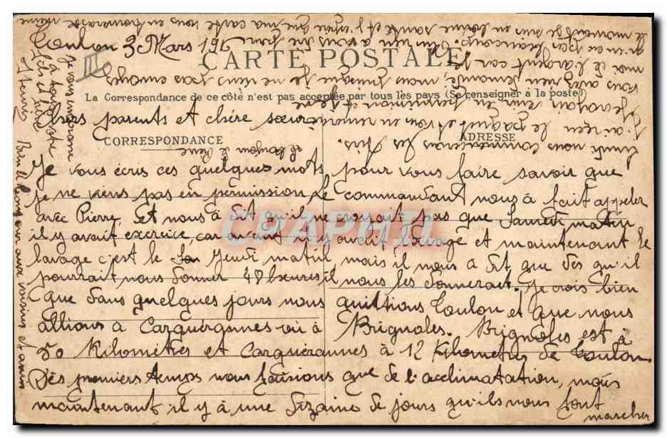 CPA Bateau de Guerre Le Pertuisane Contre Torpilleur — Verso