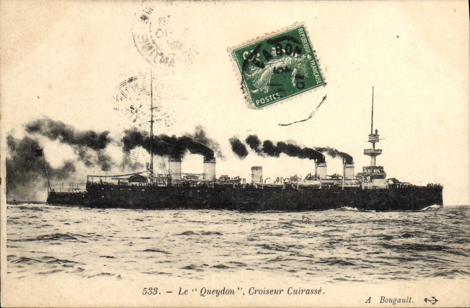 Le "Queydon", Croiseur Cuirassé — A. Bougault, n° 533