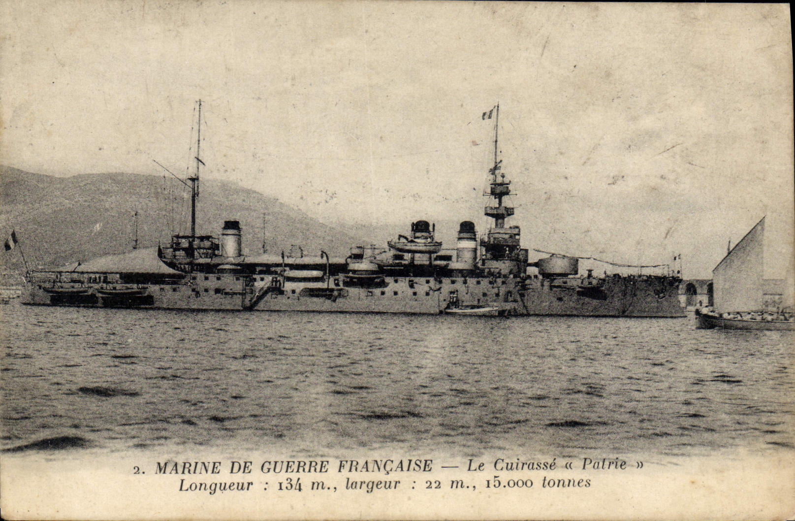 Marine de guerre française — Le cuirassé « Patrie » — éditeur non identifié, n° de série 2